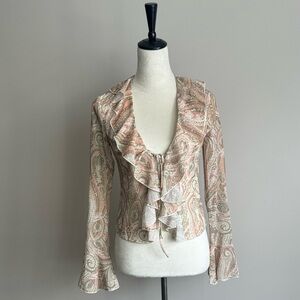 Princess Polly Paisley Ruffle Blouse